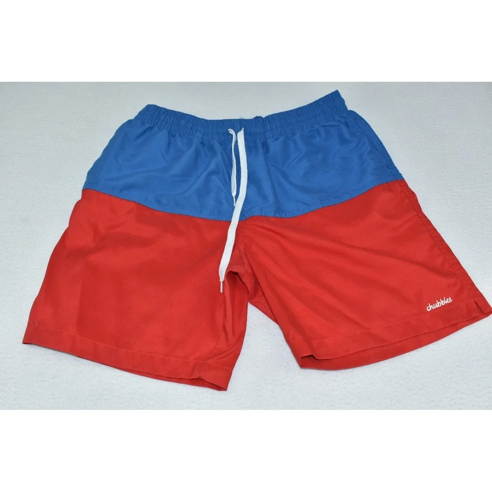 Chubbies The Liberties Men Shorts Size L Red Blue 5.5